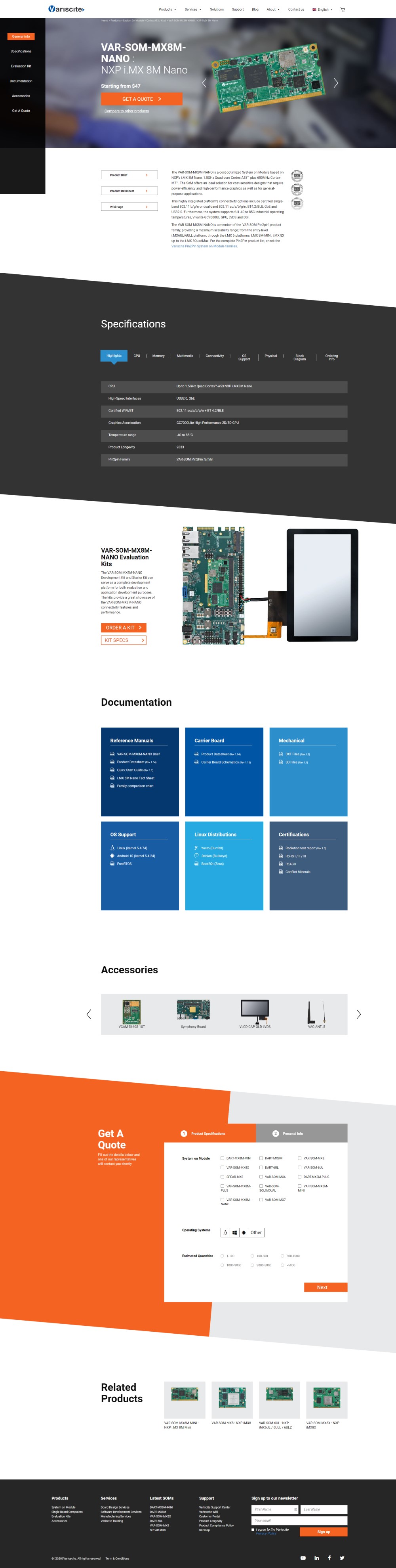 variscite single product full page