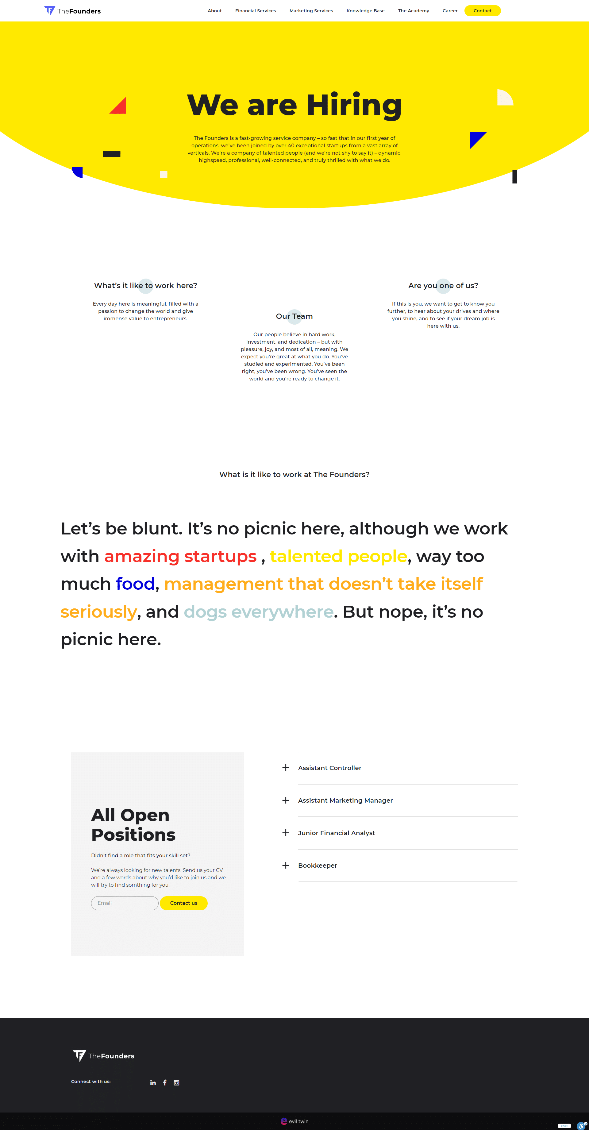 career page the founders