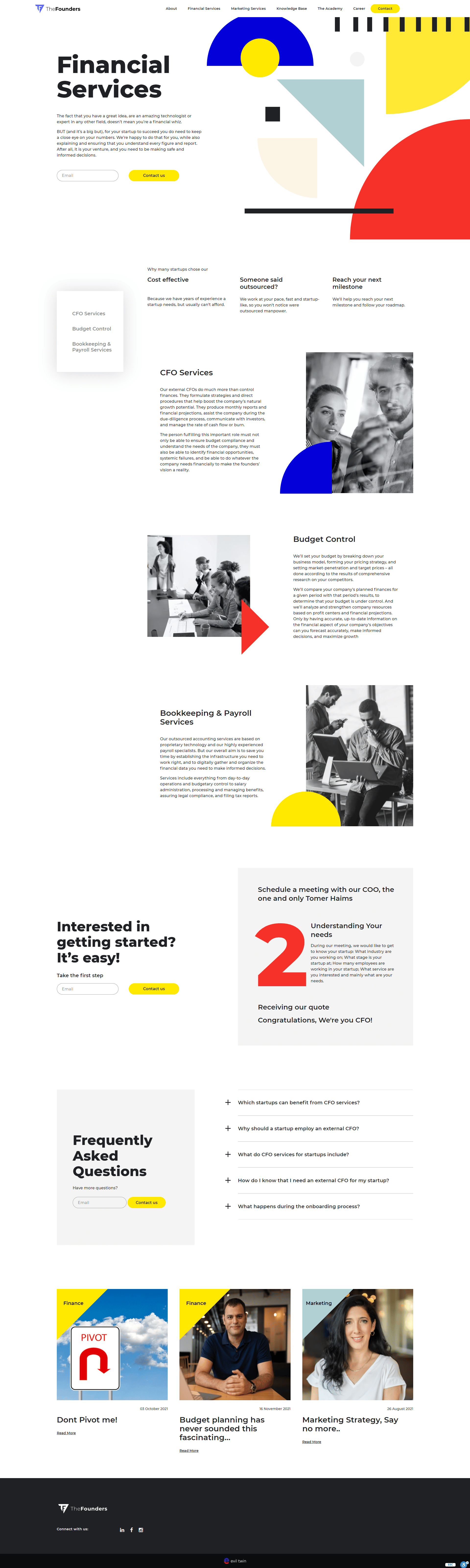 financial services page the founders
